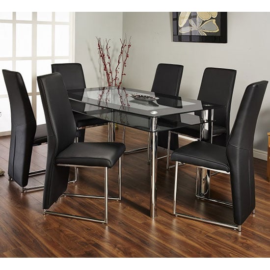 Atherna Dset - 6 Reasons To Buy Dining Table And Chairs In Black Glass