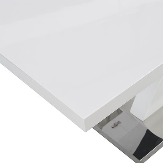 Axara Small Extending Gloss Dining Table In White And Grey_12