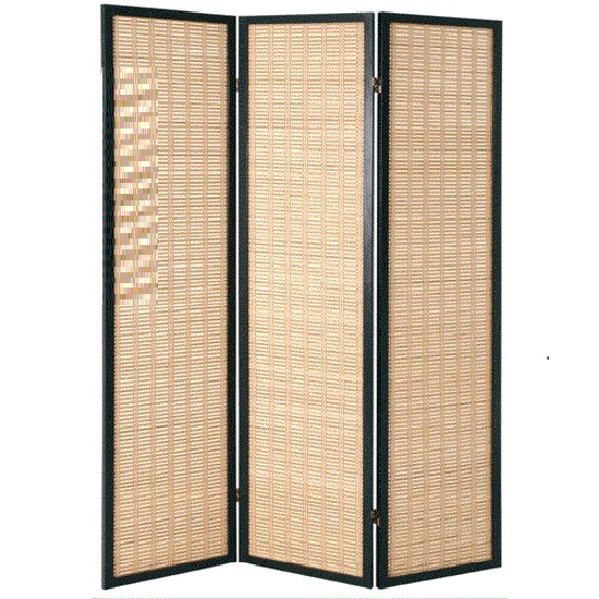 Bamboo Black Room Divider With Wood 3 Panel 1357 Furniture Click To Enlarge