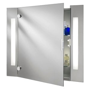 Bathroom Cabinet Illuminated Mirror Complete With Shaver Socket