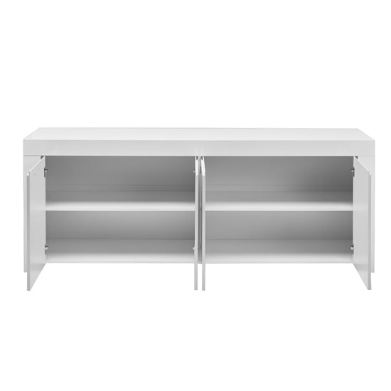 Benetti Sideboard Wide In White High Gloss With 4 Doors_3