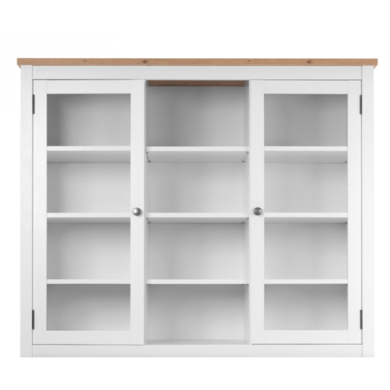 Bergen Wooden Display Cabinet In White Artisan Oak_1