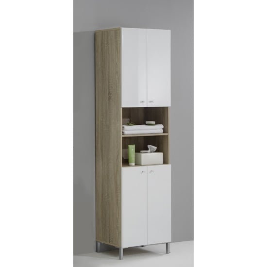 Bilbao6 Freestanding Wide Bathroom Cupboard 14753 Furniture Bilbao6 Freestanding Wide Bathroom Cupboard 14753 Furniture