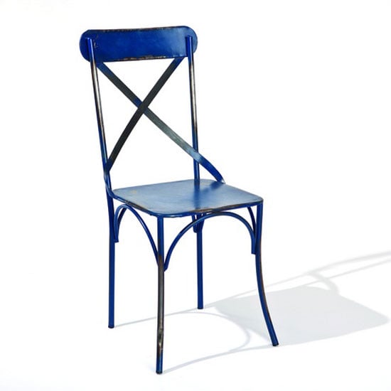 Bistro Metal Dining Chair In Blue 21858 Furniture in