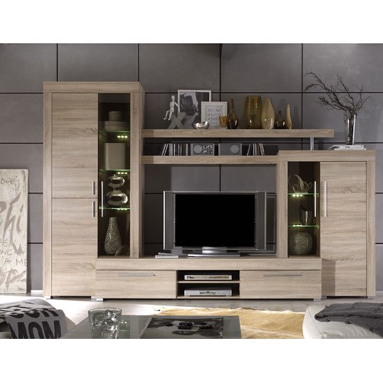 Read more about Boom living room set in oak with led lights