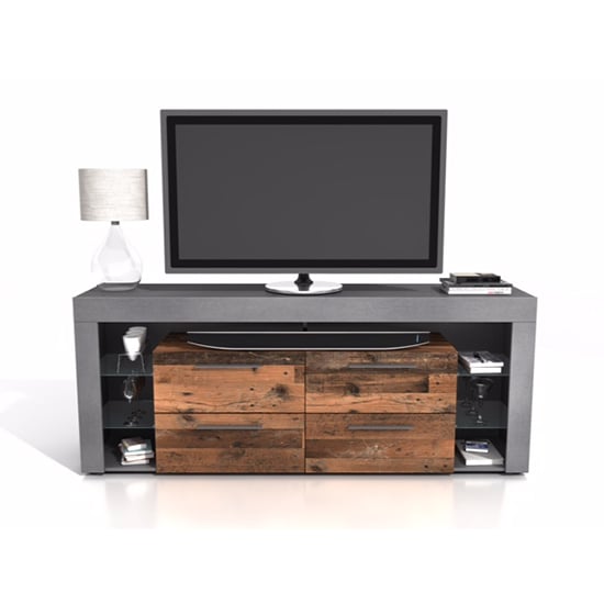 Read more about Borealis hi-fi lowboard tv unit in matera and old style dark