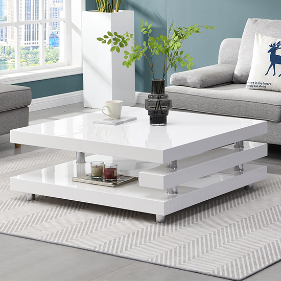 Read more about Borneoa high gloss coffee table square in white