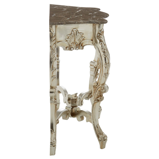Boule Marble Console Table In Natural Grey With Champagne Legs_3