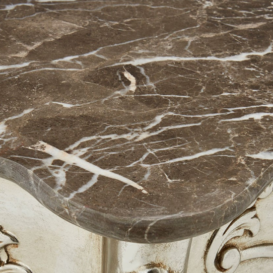 Boule Marble Console Table In Natural Grey With Champagne Legs_7