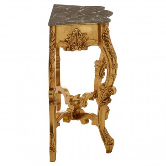 Boule Marble Console Table In Natural Grey With Gold Legs_3