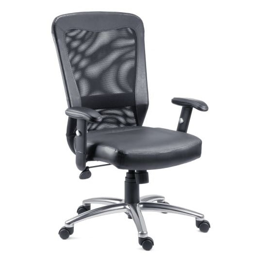 Blaze Home Office Chair In Black With Chrome Base And Wheels_1
