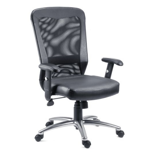 Photo of Blaze home office chair in black with chrome base and wheels