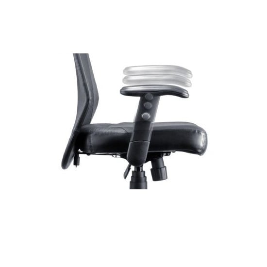Blaze Home Office Chair In Black With Chrome Base And Wheels_2