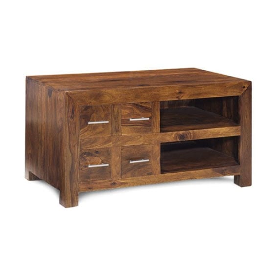 Cube Sheesham TV Video 17018 Furniture in Fashion