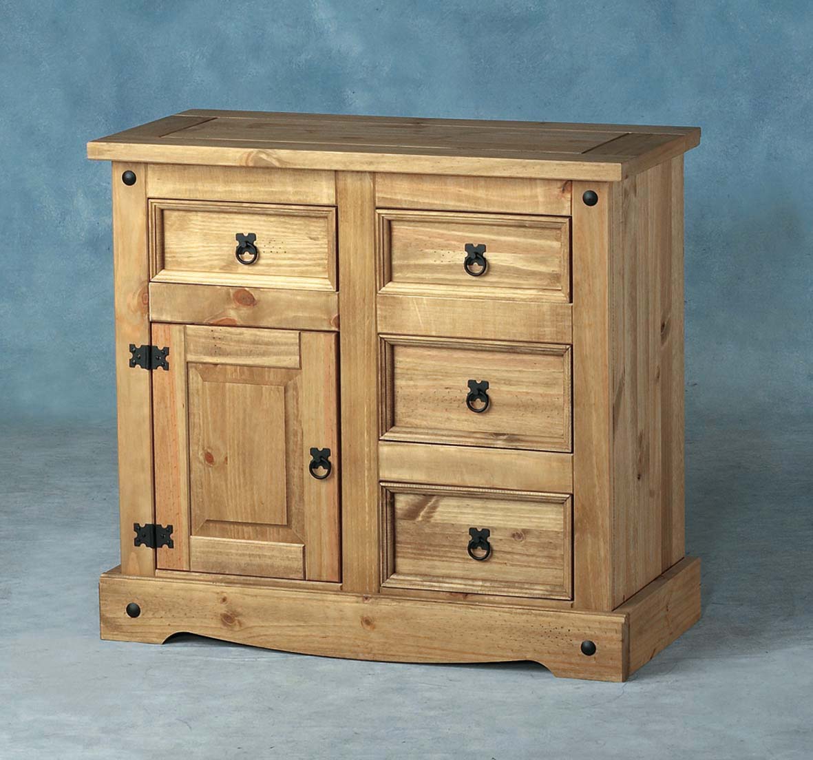 Corona Wooden Sideboard With 1 Door And 4 Drawers Furniture in Fashion