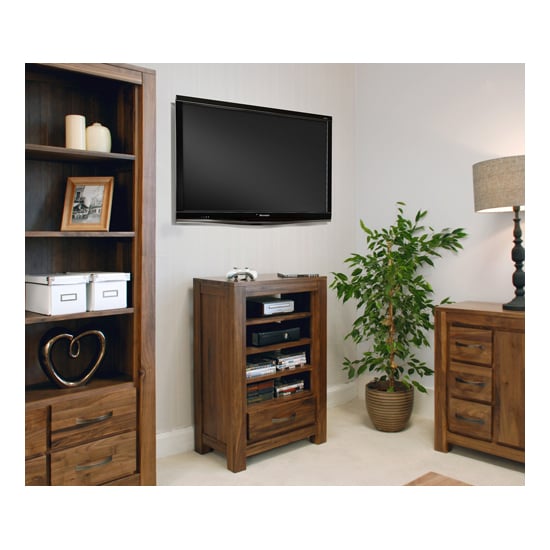 Read more about Sayan walnut entertainment ancillaries storage unit