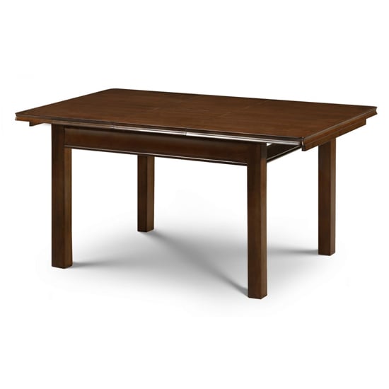 Photo of Calico traditional folding wooden dining table in mahogany