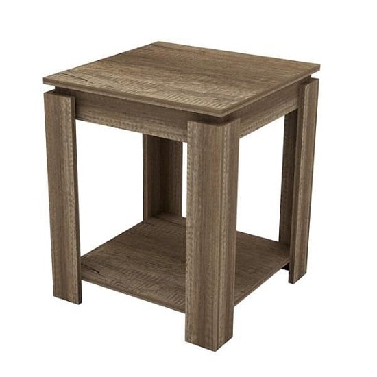 Read more about Camerton wooden lamp table square in oak with undershelf