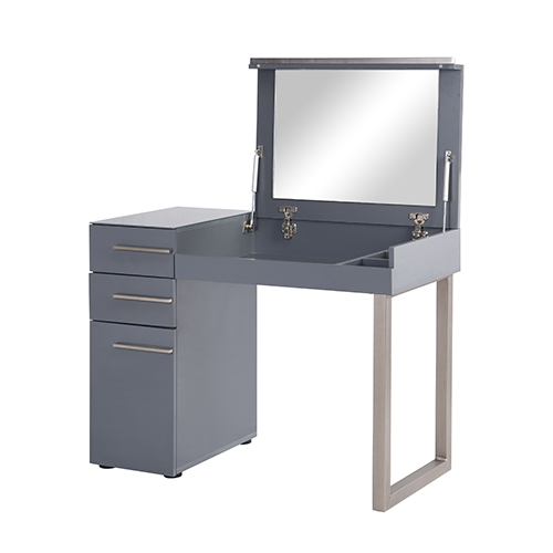 slim fit dress slacks Sienna Grey Dressing Table with Mirror & Stool – Laura James Ireland main image 1