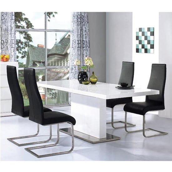 Chaffee High Gloss Dinning Table Set - Choosing the Right Color for High Gloss Dining Room Furniture