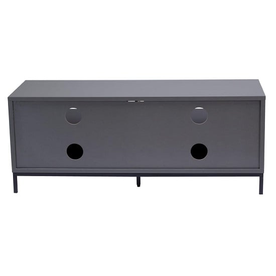 Clanfield TV Cabinet Small In Matt Charcoal Grey And Black_2