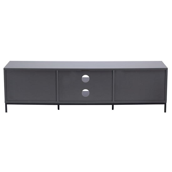 Clevedon Medium Wooden TV Stand In Charcoal And Black_2