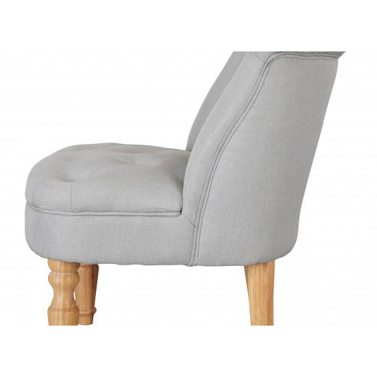 Culgaith Boudoir Style Chair In Blue Fabric With Linen Effect_2