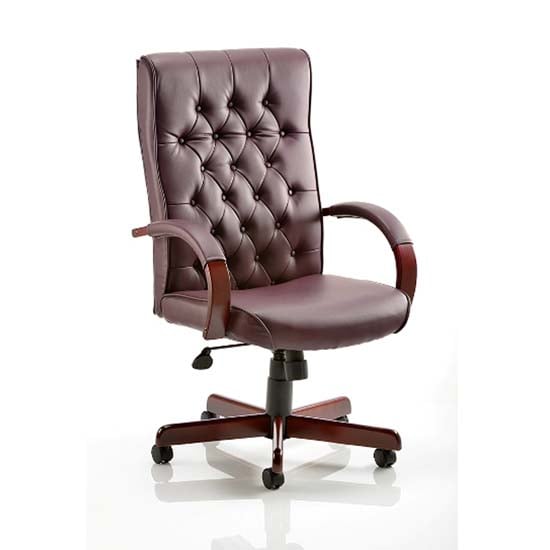 Photo of Chesterfield burgundy colour office chair