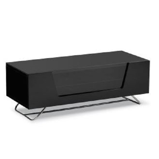 Clutton LCD TV Stand In Black With Chrome Base_3