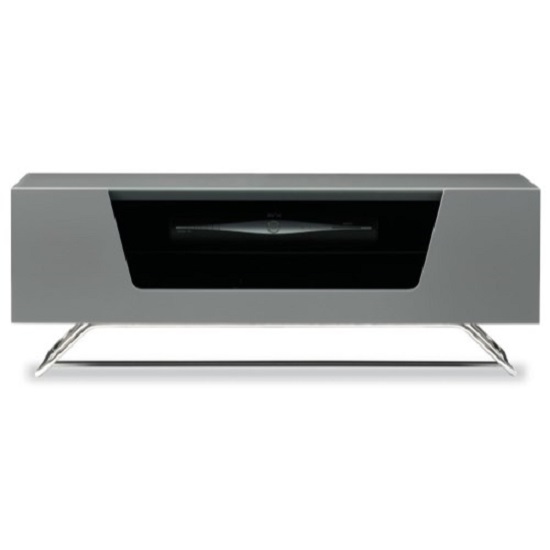 Clutton LCD TV Stand In Grey With Chrome Base_4