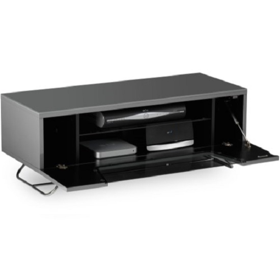 Clutton LCD TV Stand In Grey With Chrome Base_5