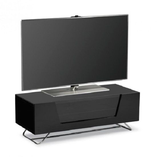 Clutton LCD TV Stand In Black With Chrome Base_2