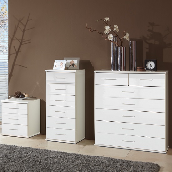 Alton Chest Of Drawers Tall In High Gloss Alpine White_2