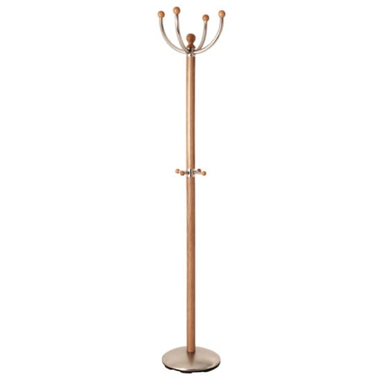 Read more about Havanna coat and hat stand in wood with steel base