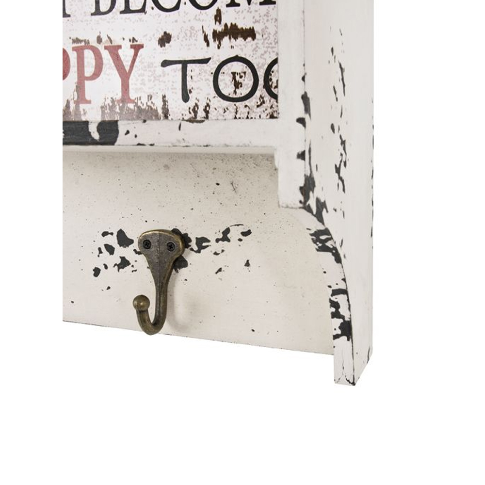 Optical Wall Mounted Coat Rack In Vintage With Shelving