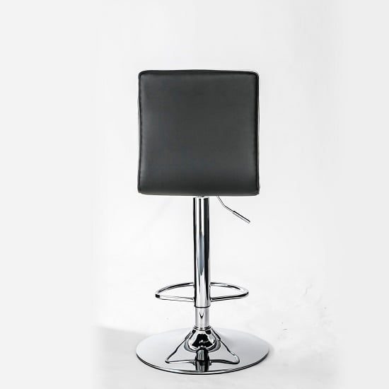 Coventry Faux Leather Bar Stool In Black With Chrome Base_3