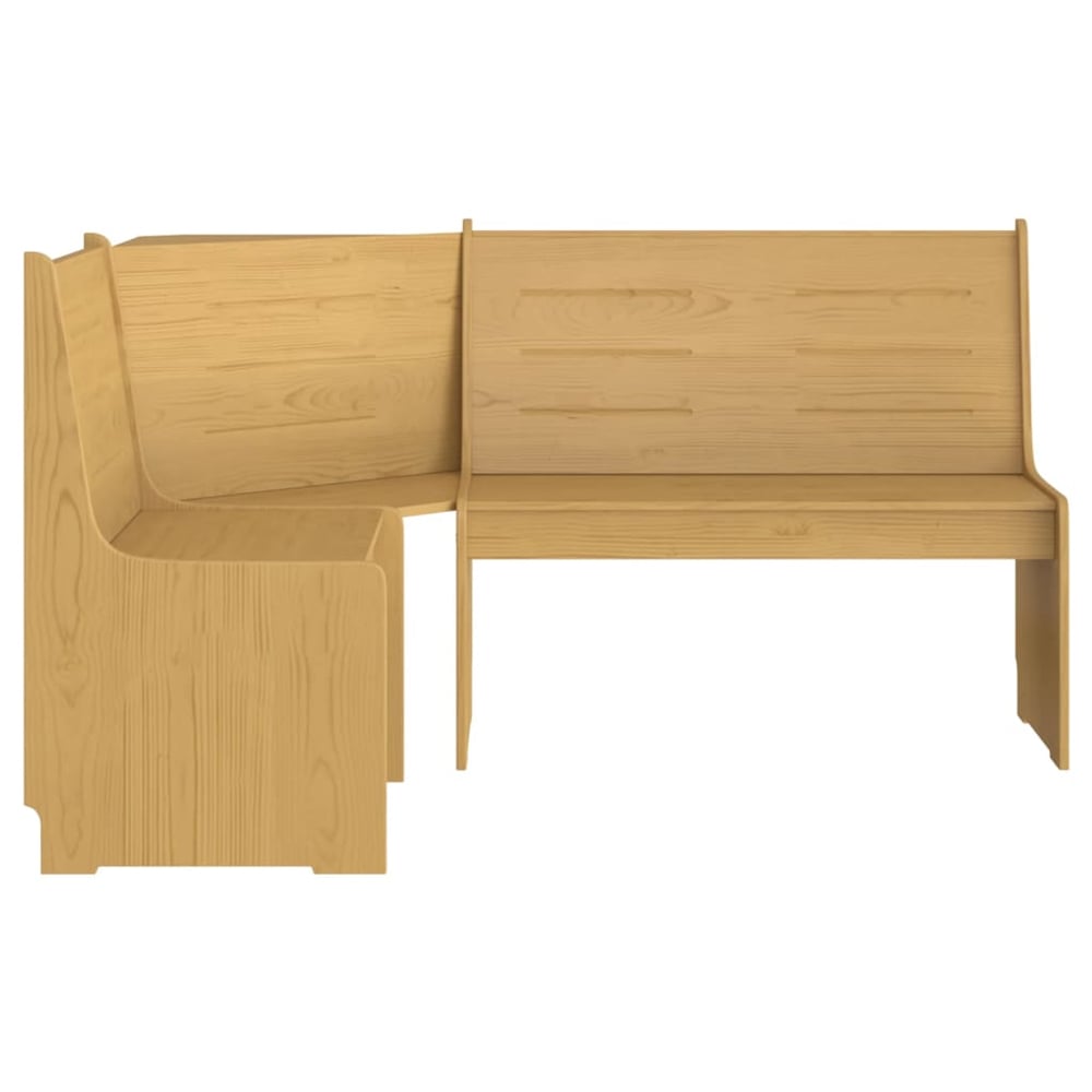 Conroe Wooden Corner Dining Bench In Honey Brown