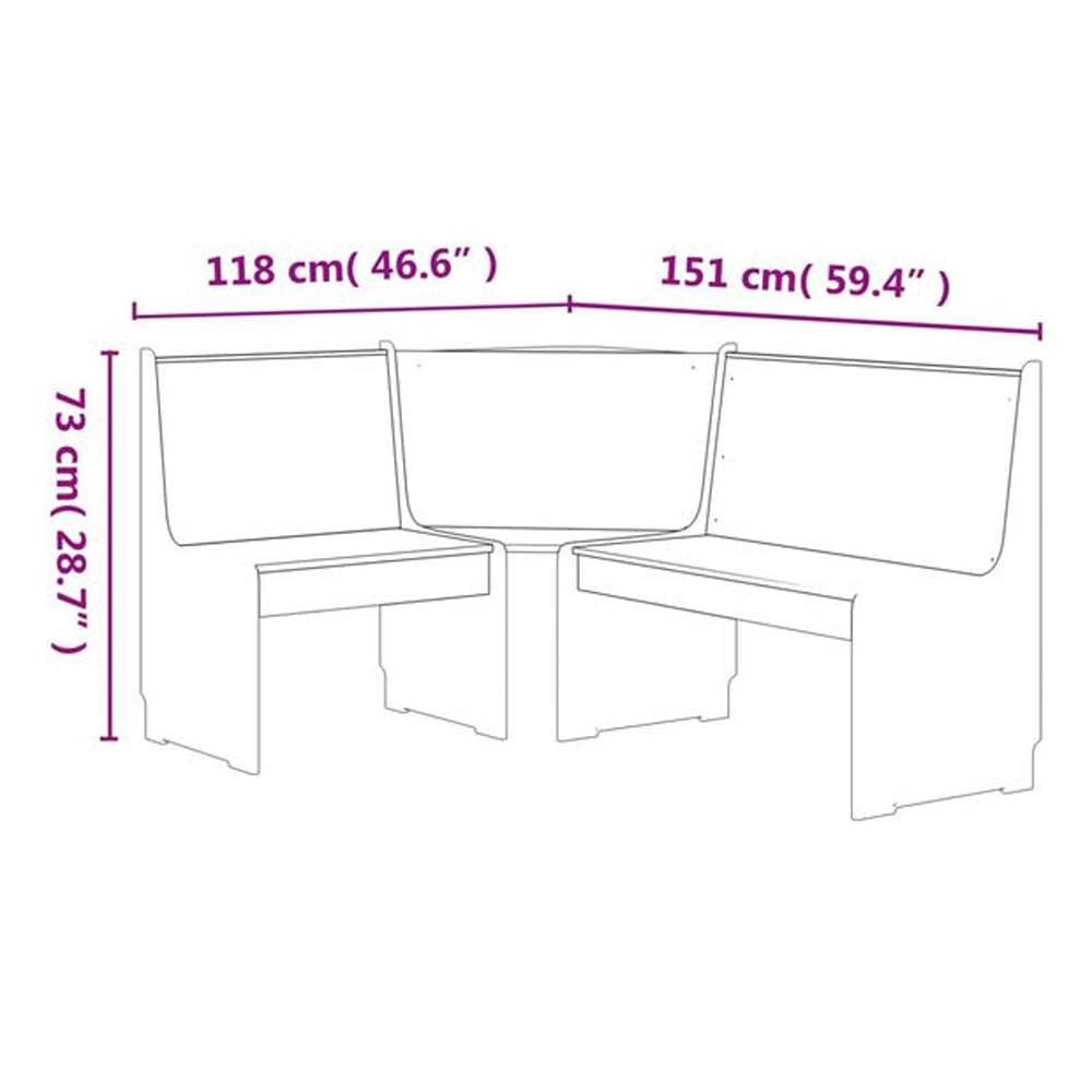 Conroe Wooden Corner Dining Bench In Honey Brown