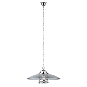 Read more about Coolie ceiling light in chrome with smoked glass