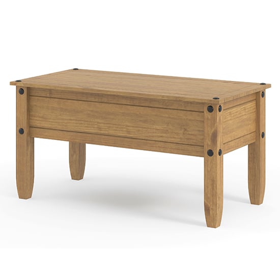 Product photograph of Consett Wooden Coffee Table In Antique Wax Finish from Furniture in Fashion