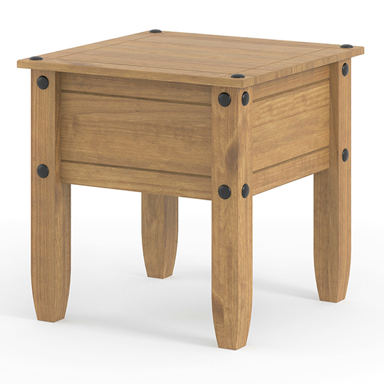 Product photograph of Consett Wooden Lamp Table In Antique Wax Finish from Furniture in Fashion