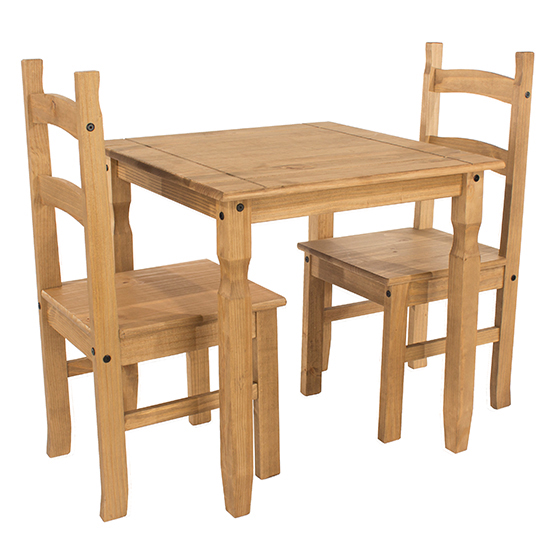 Read more about Consett wooden dining set in oak with 2 chairs