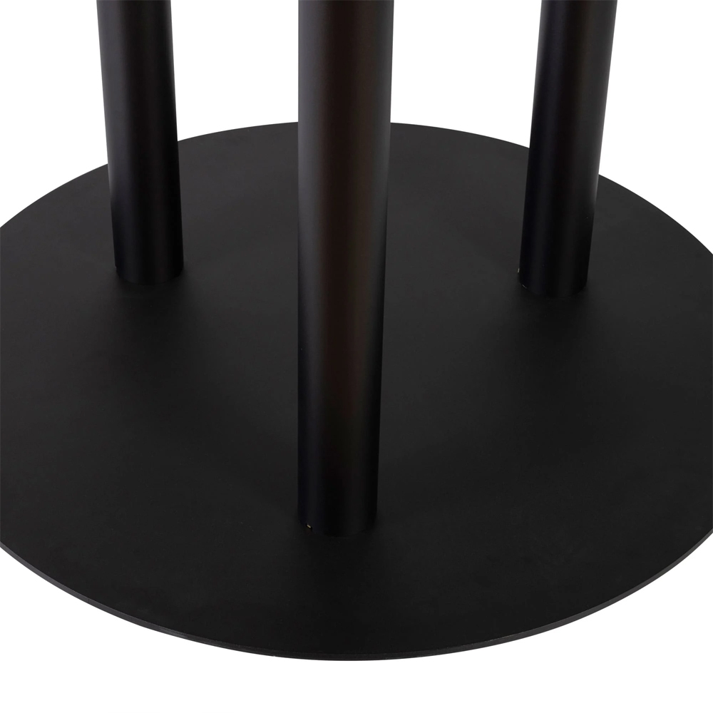 Corzano 120cm Round Solid Oak Top Dining Table with Bicton Black Base