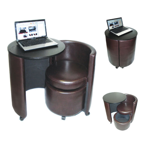 D CH04 Blk laptop table chair - How To Decorate A Small Flat