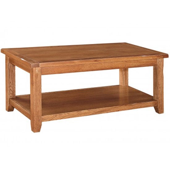 Hailey Solid Oak Finish Wooden Coffee Table Furniture in Fashion