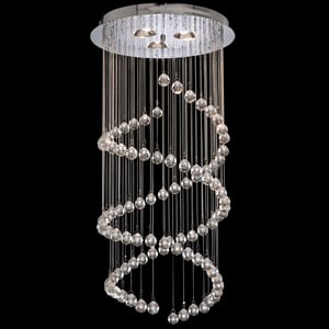 DOUBLE SPIRAL CRYSTAL BALLS CEILING LIGHT