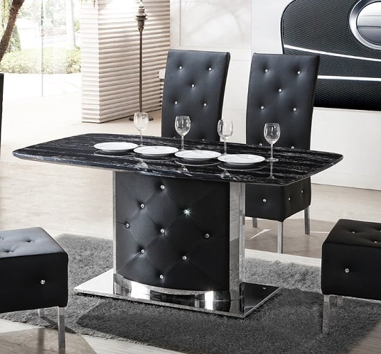 DTG 726 black marble dining table - Complete Guide: Choosing A Black Dining Table