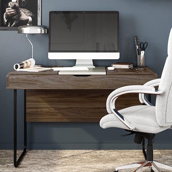 Photo of Devizes wooden computer desk in walnut