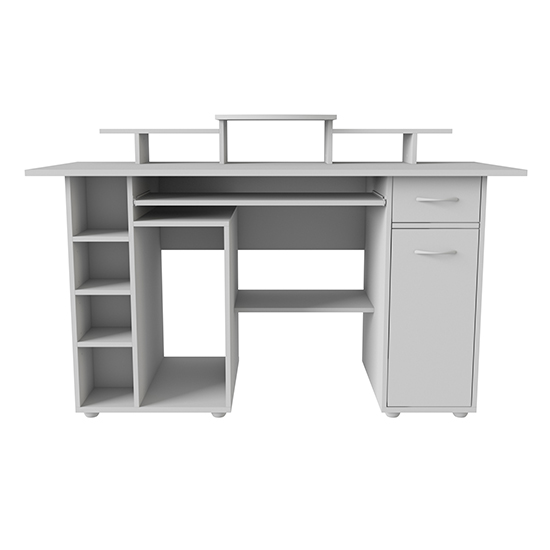 Drake Wooden Laptop Desk With 1 Drawer In White
