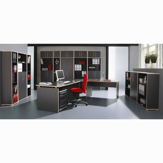 Duo Anthracite 2 door Office Cabinet